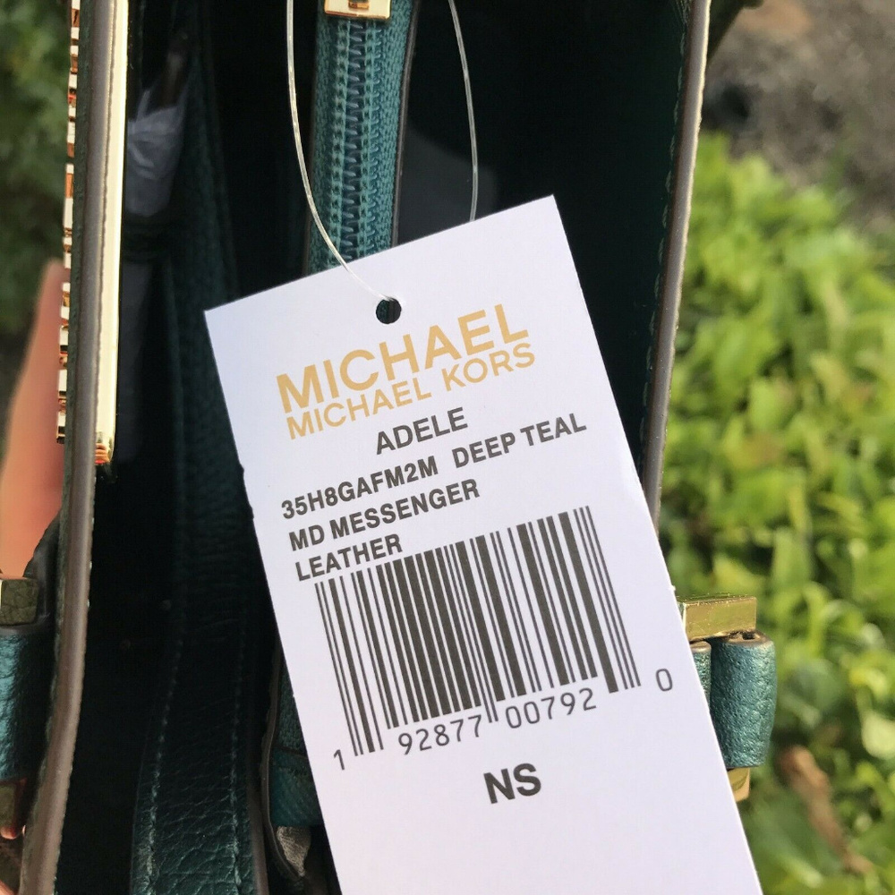 MICHAEL KORS Messenger Crossbody Leather Bag Teal - Picture 4 of 4